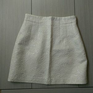 H&M cream floral skirt